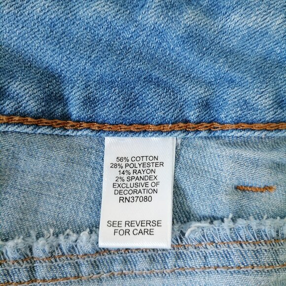 Y2K Cato Est. 1946 Womens Blue Patchwork Detailing Denim Mini Skirts Size 22W - Picture 6 of 7